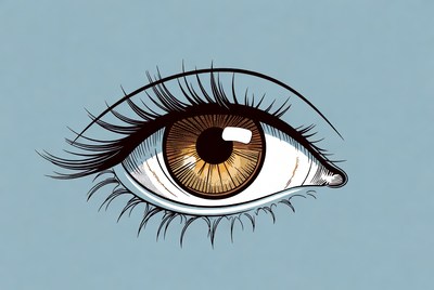 Detailed brown eye illustration