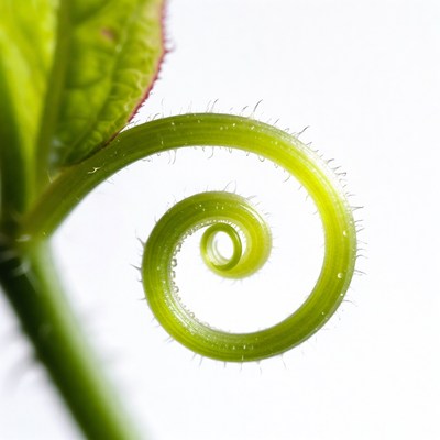 Spiraling Green Plant Tendril