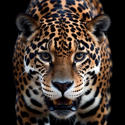 Jaguar with intense stare