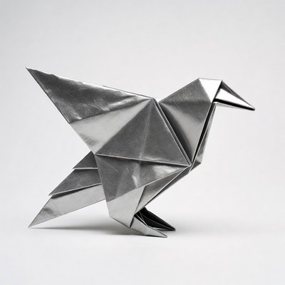Origami Bird with Wings Spread