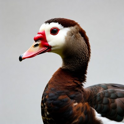 Close-up of Muscovy duck