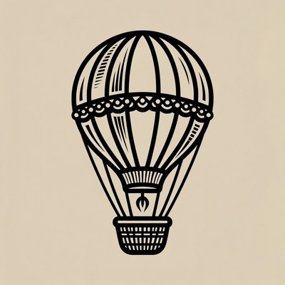 Hot air balloon illustration