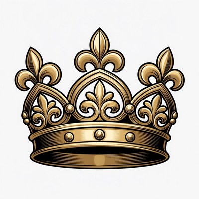 Golden Crown with Fleur-de-lis