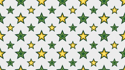 Green and Yellow Stars Pattern