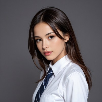 Asian woman in school uniform