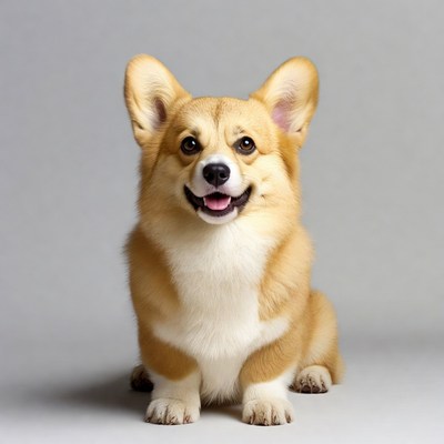 Cute Pembroke Welsh Corgi smiling