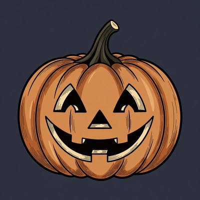 Jack-o'-lantern pumpkin illustration