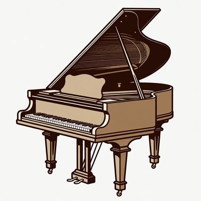 Grand Piano Illustration