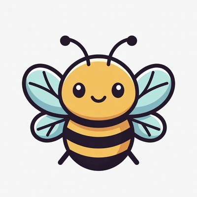 Cute cartoon bee illustration