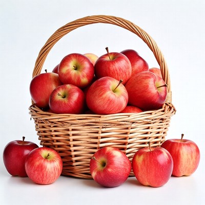 Basket of Fresh Red Apples