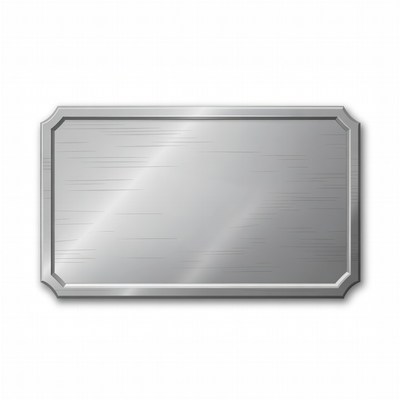 Shiny Silver Metal Nameplate