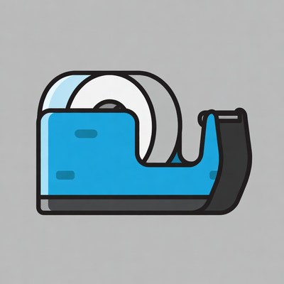 Blue Tape Dispenser Illustration
