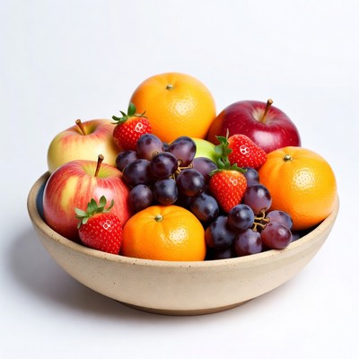 Bowl of Fresh Mixed Fruit