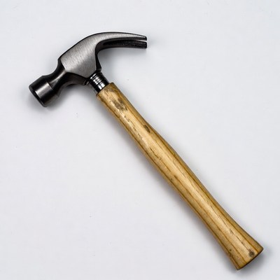 Claw hammer on white background