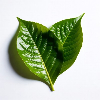 Green Leaves Forming Heart Shape