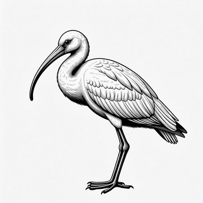 Ibis Bird Illustration