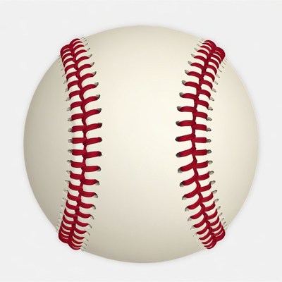 Baseball on white background