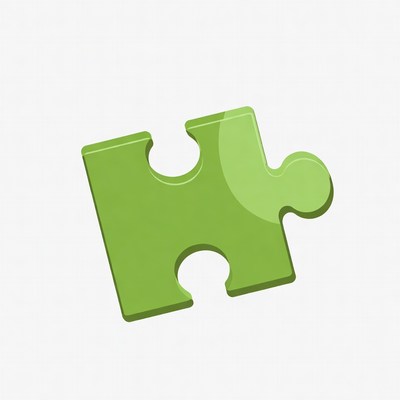 Green puzzle piece illustration