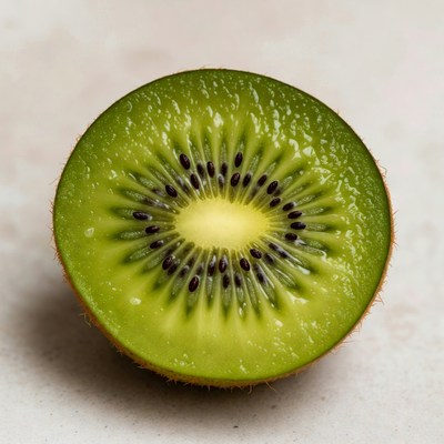 Sliced Kiwi Fruit Closeup