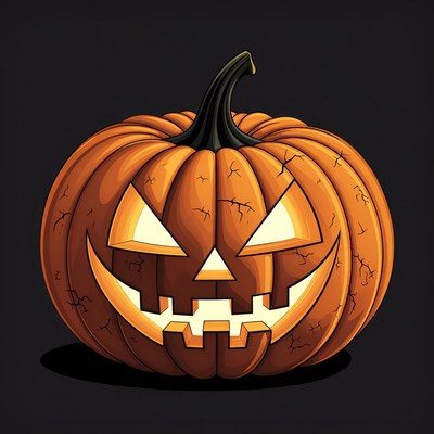 Carved Jack-o'-lantern Pumpkin