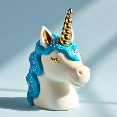 Blue Icing Unicorn Figurine