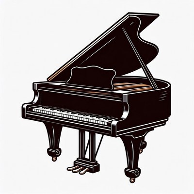 Grand Piano Illustration