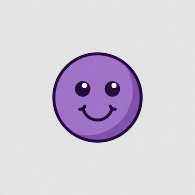 Purple Smiley Face Emoji