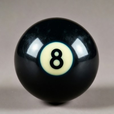 Black 8 Ball Pool Ball