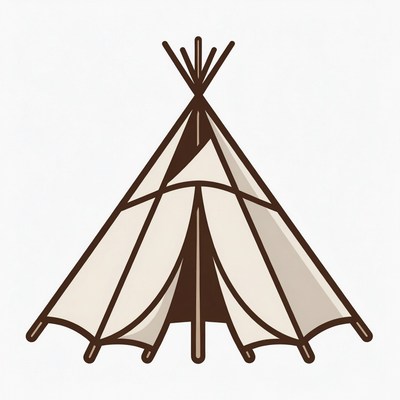 Tipi tent illustration