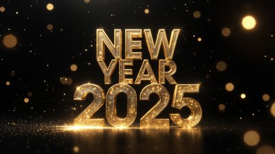 Golden New Year 2025 Text