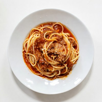 Spaghetti with Tomato Meat Sauce