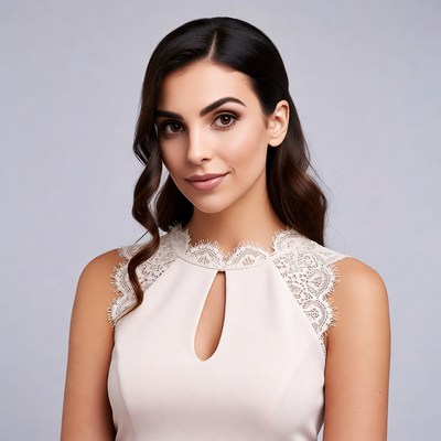 Beautiful woman in lace top