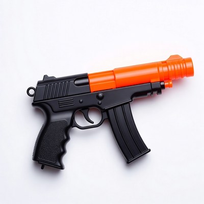 Black and Orange Toy Gun
