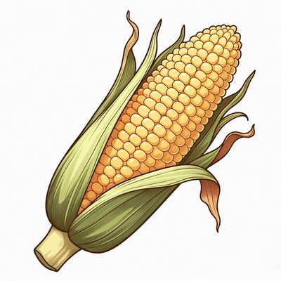 Corn on the Cob Illustration