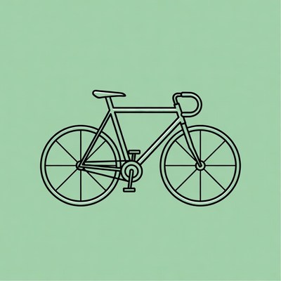 Line Art Fixed Gear Bicycle