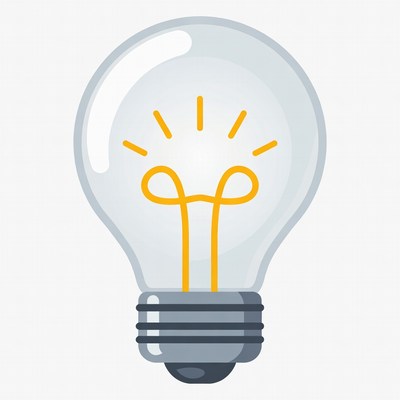 Glowing Light Bulb Illustration