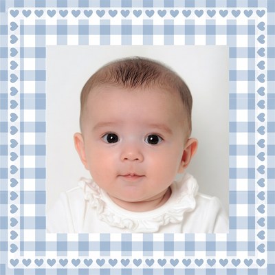 Baby boy in white lace outfit