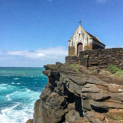 White Chapel on Ocean Cliff