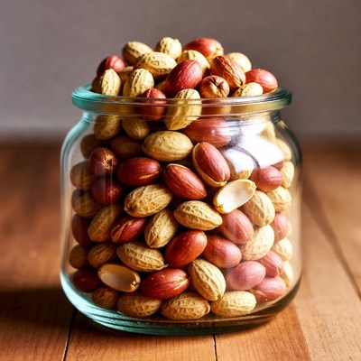 Peanuts in Glass Jar