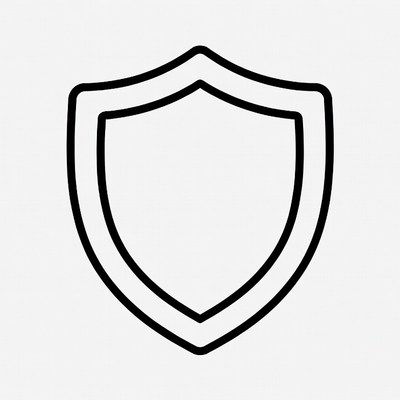 Blank Outline Shield Icon