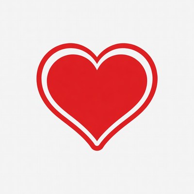 Red Heart Outline Icon