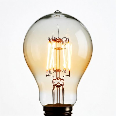 Glowing Edison Light Bulb