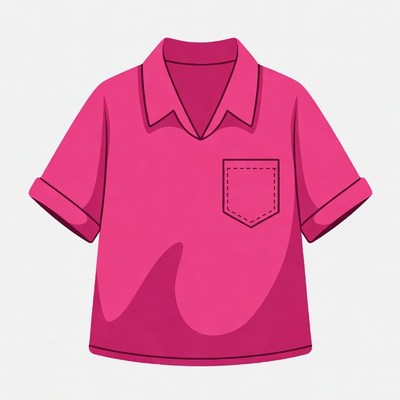 Pink Polo Shirt Illustration