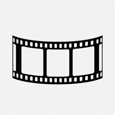 Black film strip illustration