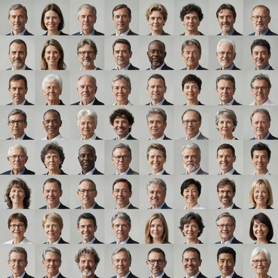 Diverse group of professional headshots