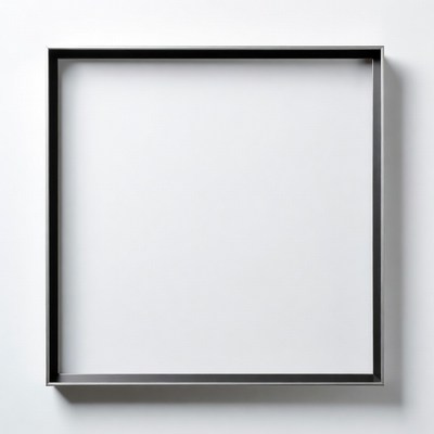Empty Black Framed Picture Frame