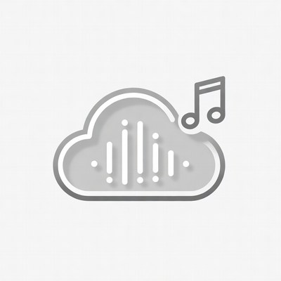 Cloud with music notes icon