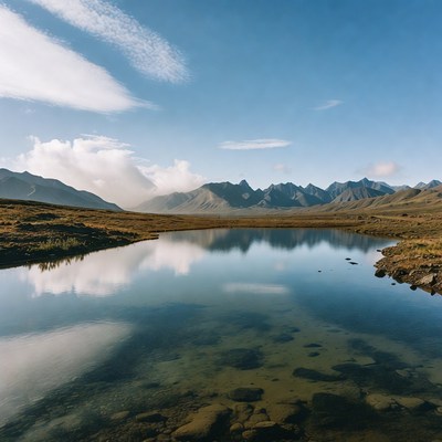 Mountain Lake with Reflections