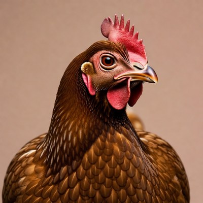 Brown Hen Portrait