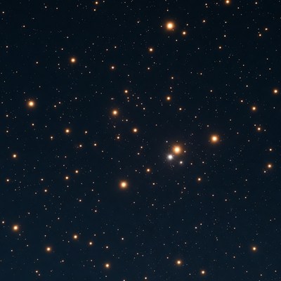 Bright Stars in Night Sky